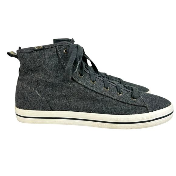 Keds Kick Start High Top Wool Shearling Sneakers Gray Size 9.5 - Picture 1 of 9